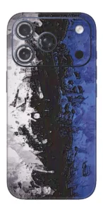 Sparkling Blue Splatters - Mobile 3D Textured Skins (Abstract Series) design